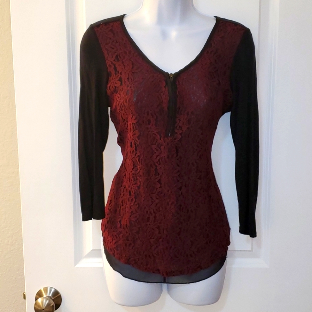 Maurices size M sheer lace top